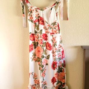 Hazel and Olive Floral tie shoulder dress